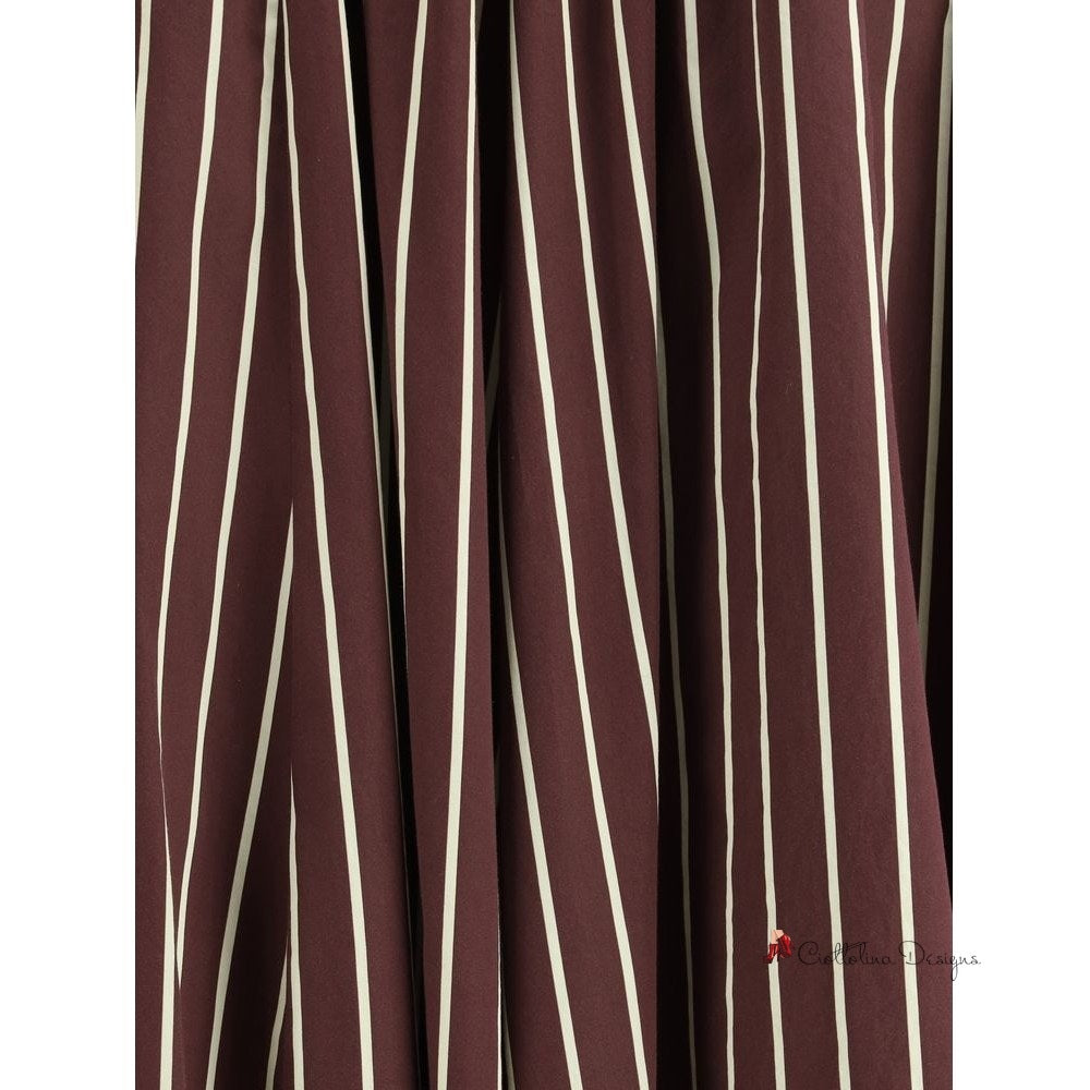 Striped satin Long Skirt