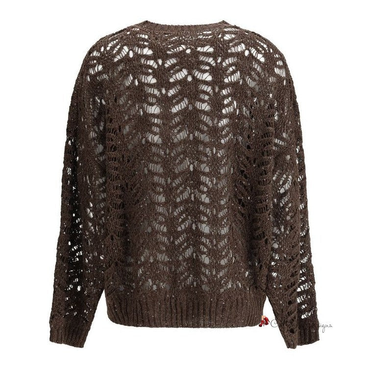 Perforated Sweater with sequins