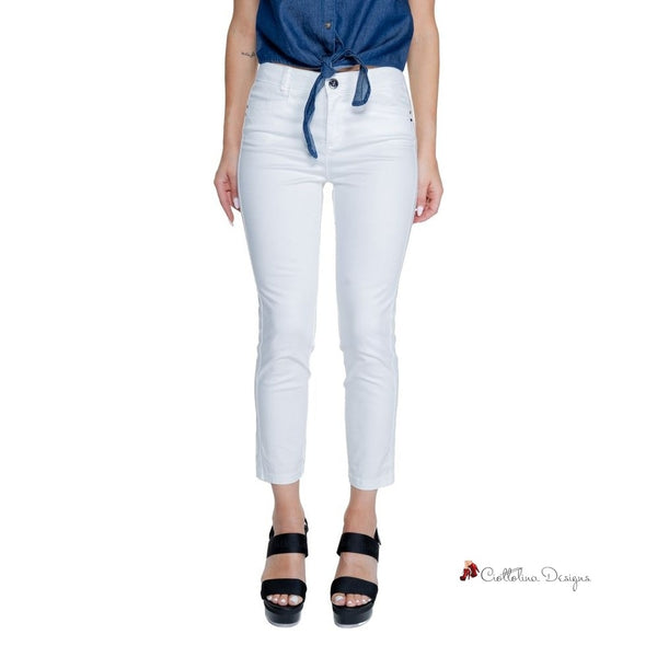 White Cotton Jeans & Pant