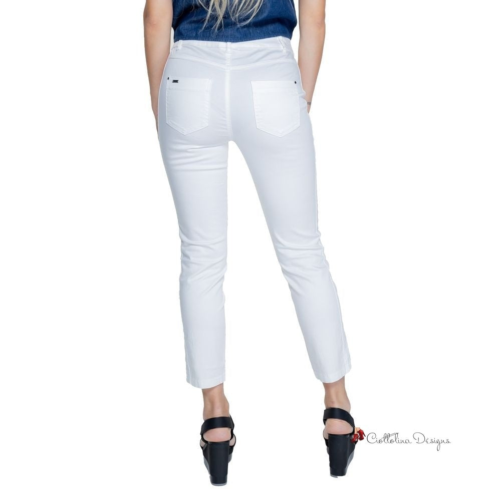 White Cotton Jeans & Pant