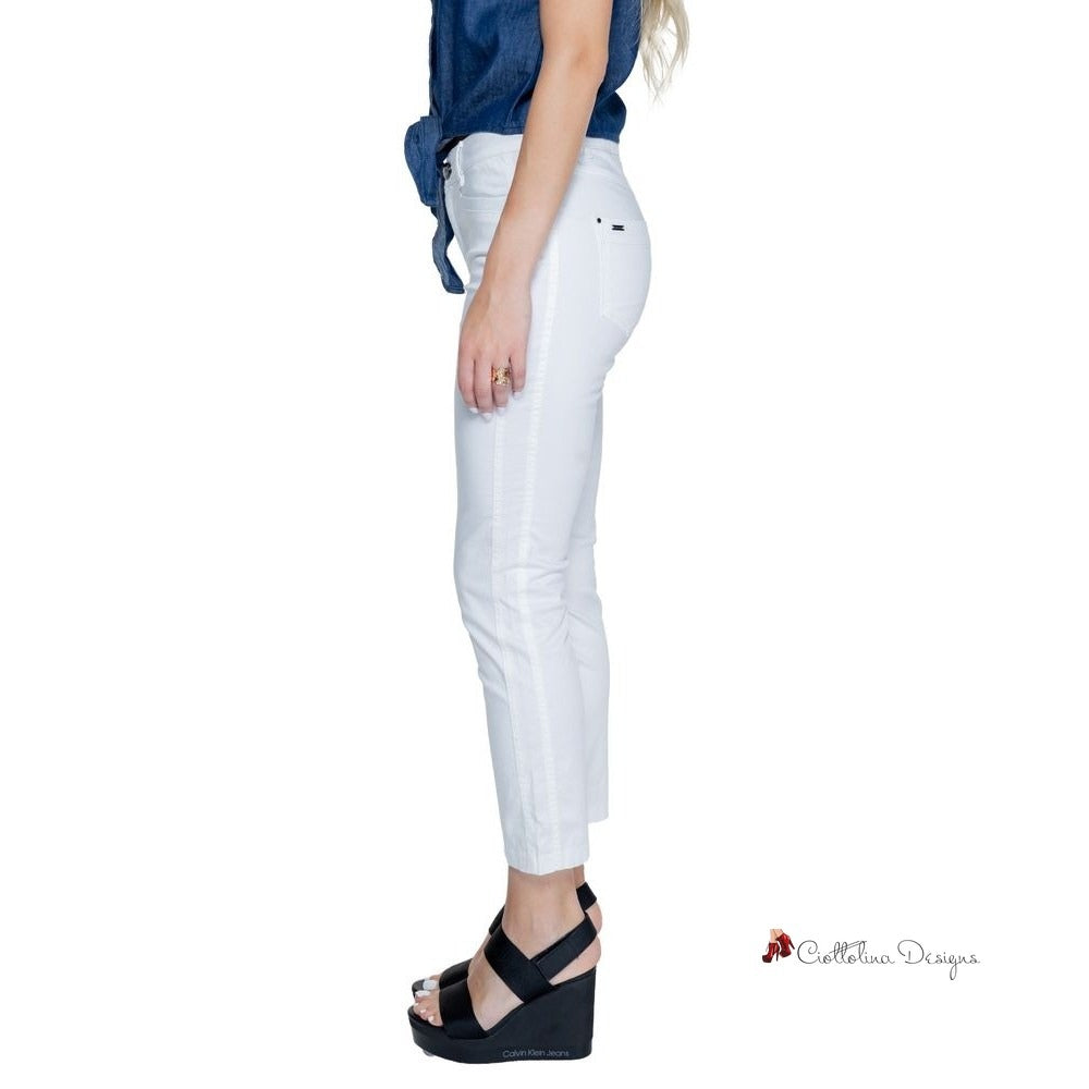 White Cotton Jeans & Pant