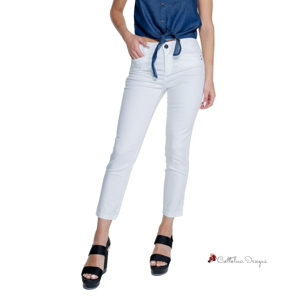 White Cotton Jeans & Pant