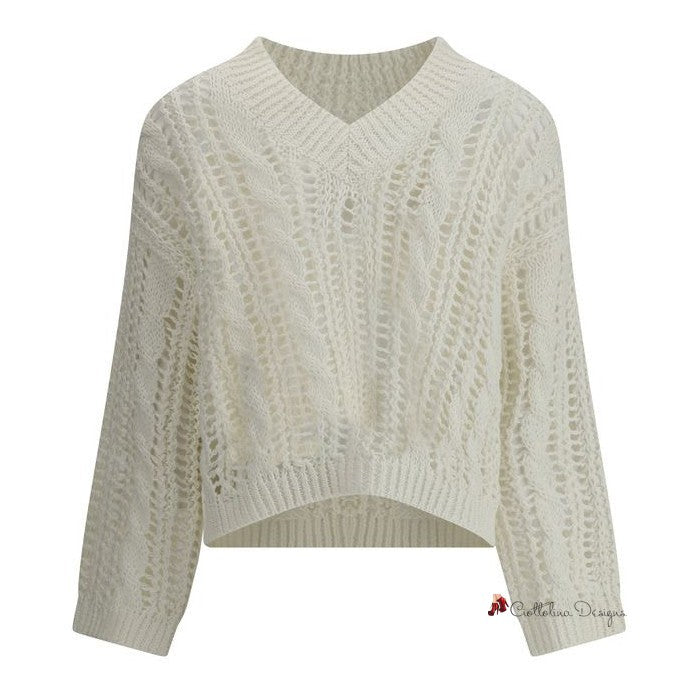 Lace-knit Sweater