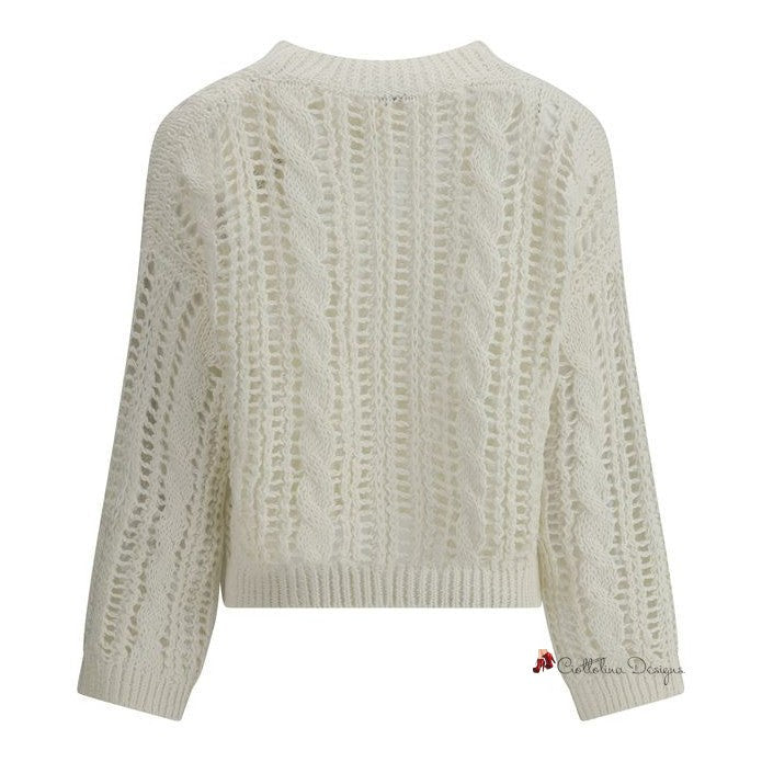 Lace-knit Sweater