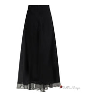 Silk crêpe midi Skirt