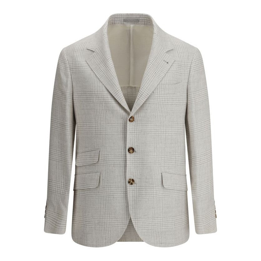 Single-breasted check Blazer