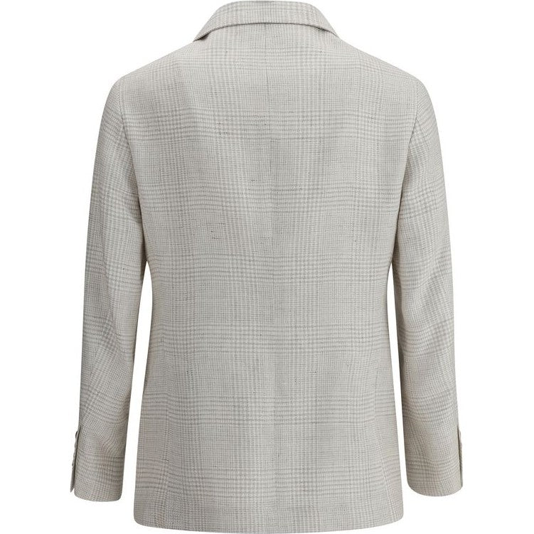 Single-breasted check Blazer