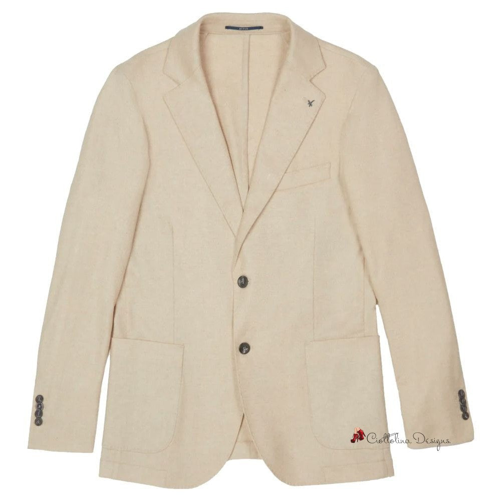 Beige Linen Blazer