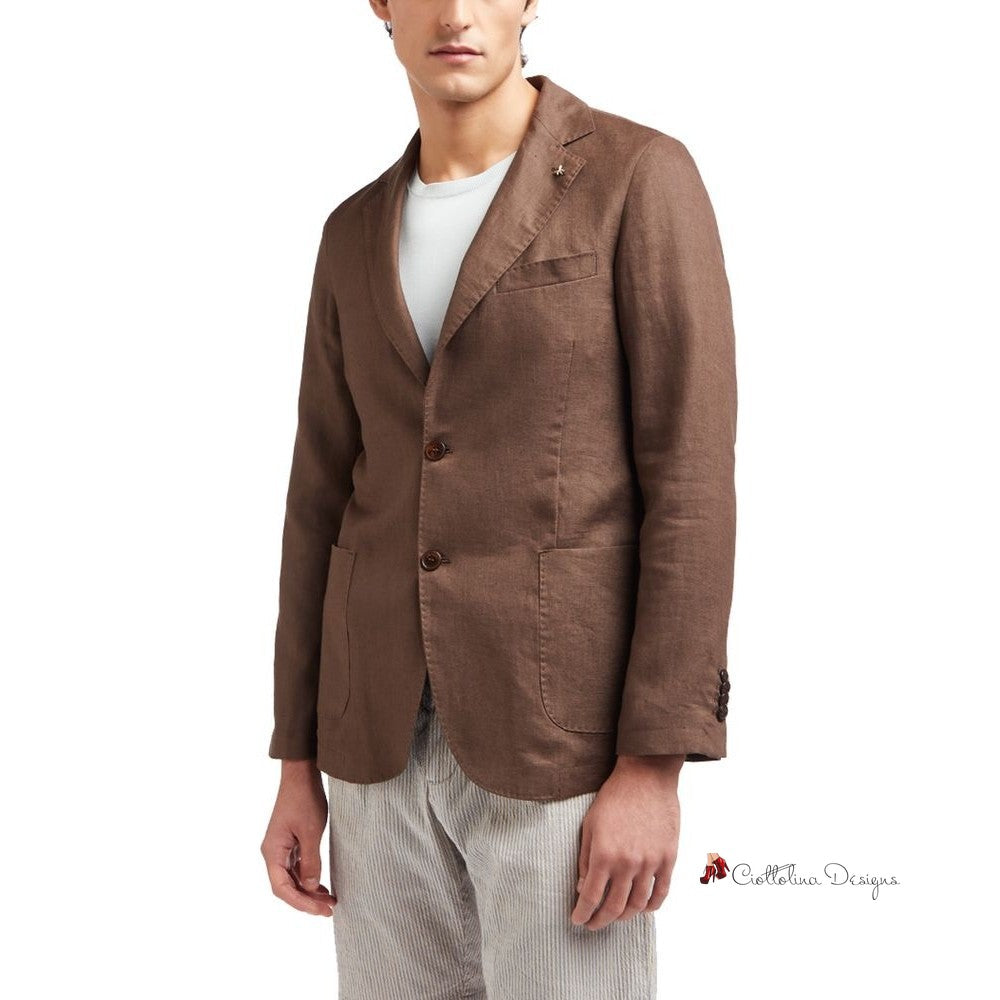 Brown Linen Blazer