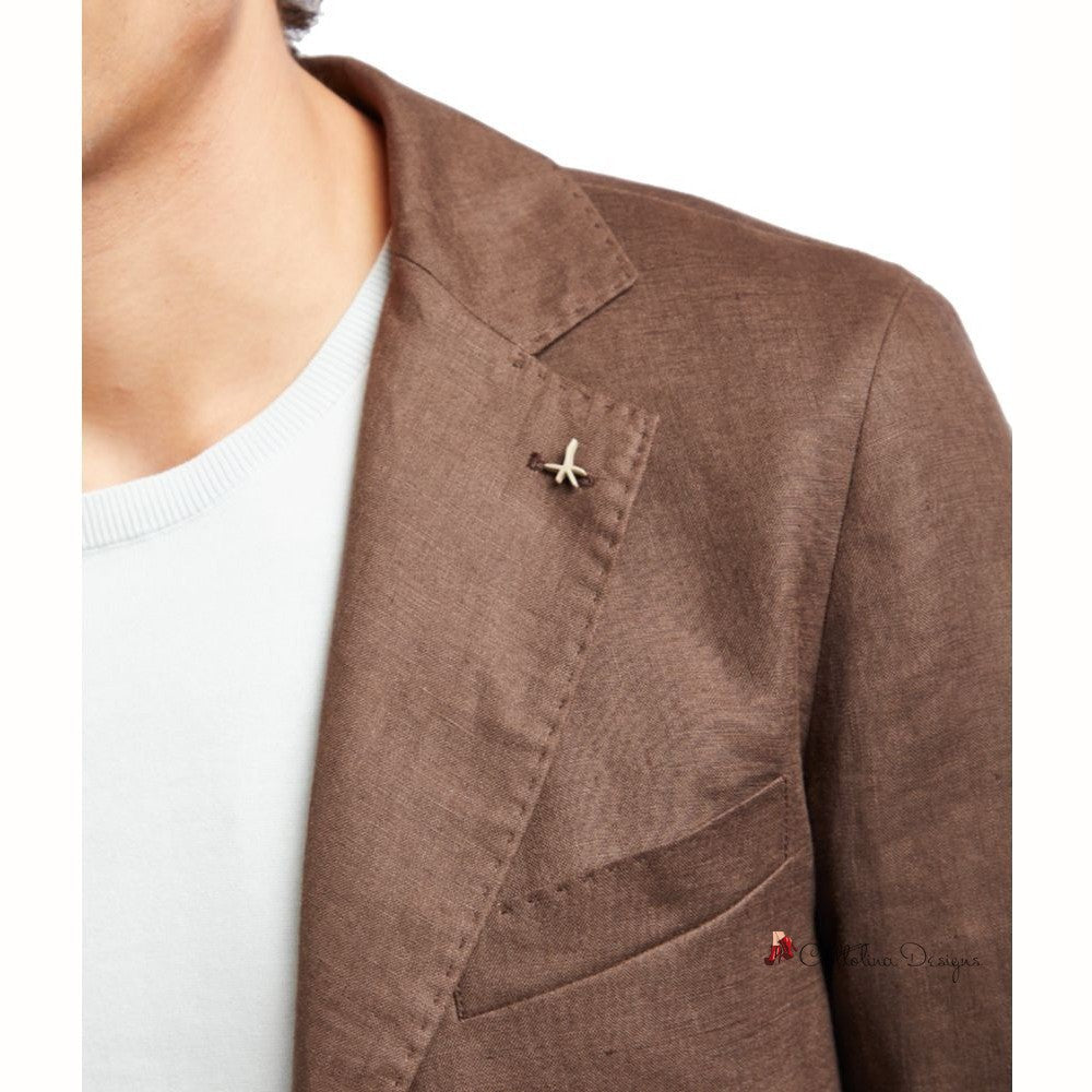 Brown Linen Blazer