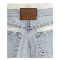 Denim Shorts with silk insert