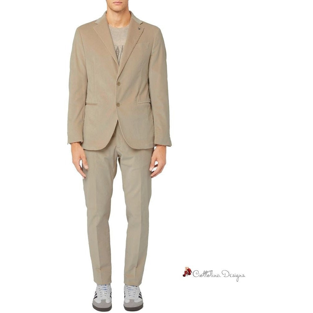 Beige Cotton Suit