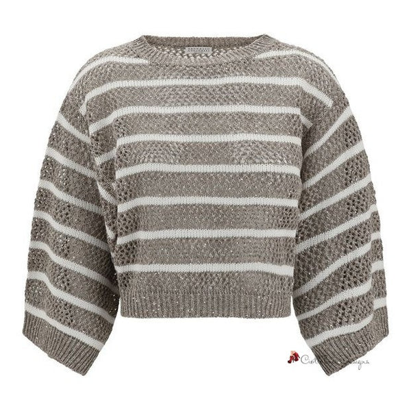 Sweater in perforated knit