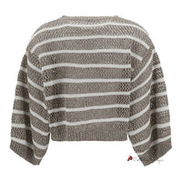 Sweater in perforated knit