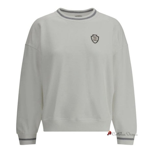 Sweatshirt with logo's patch