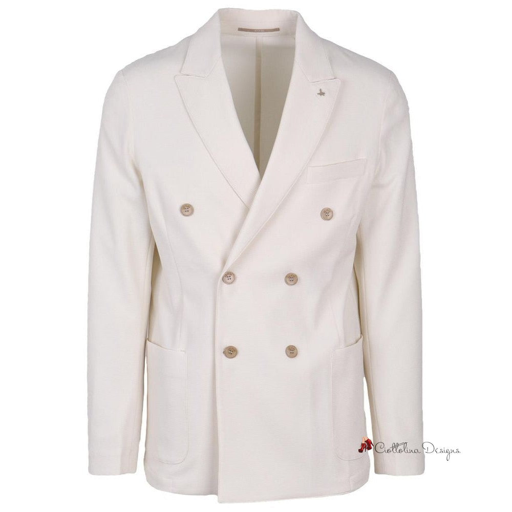 White Polyester Blazer