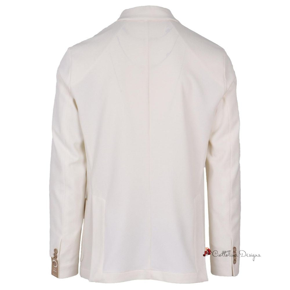 White Polyester Blazer