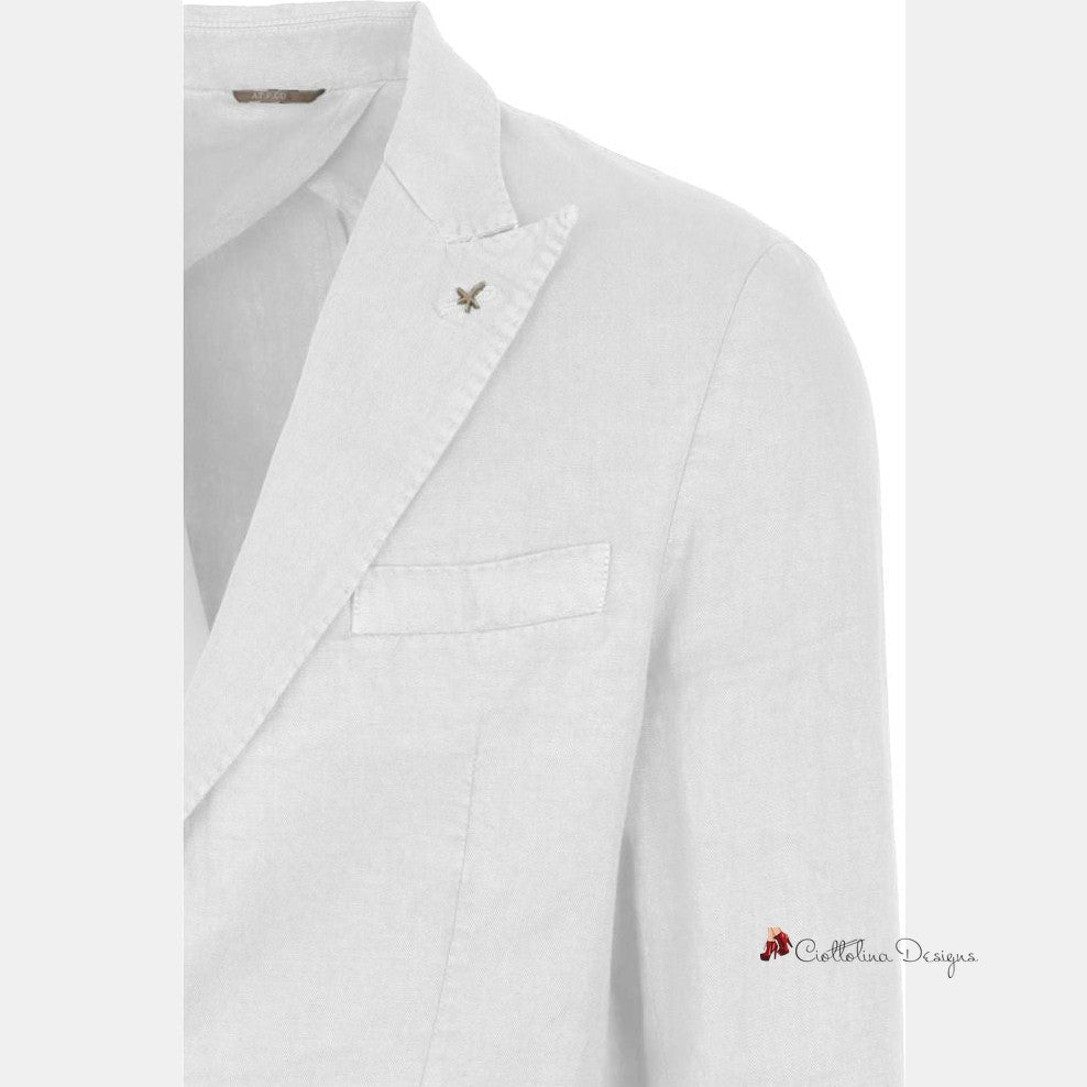 White Linen Blazer