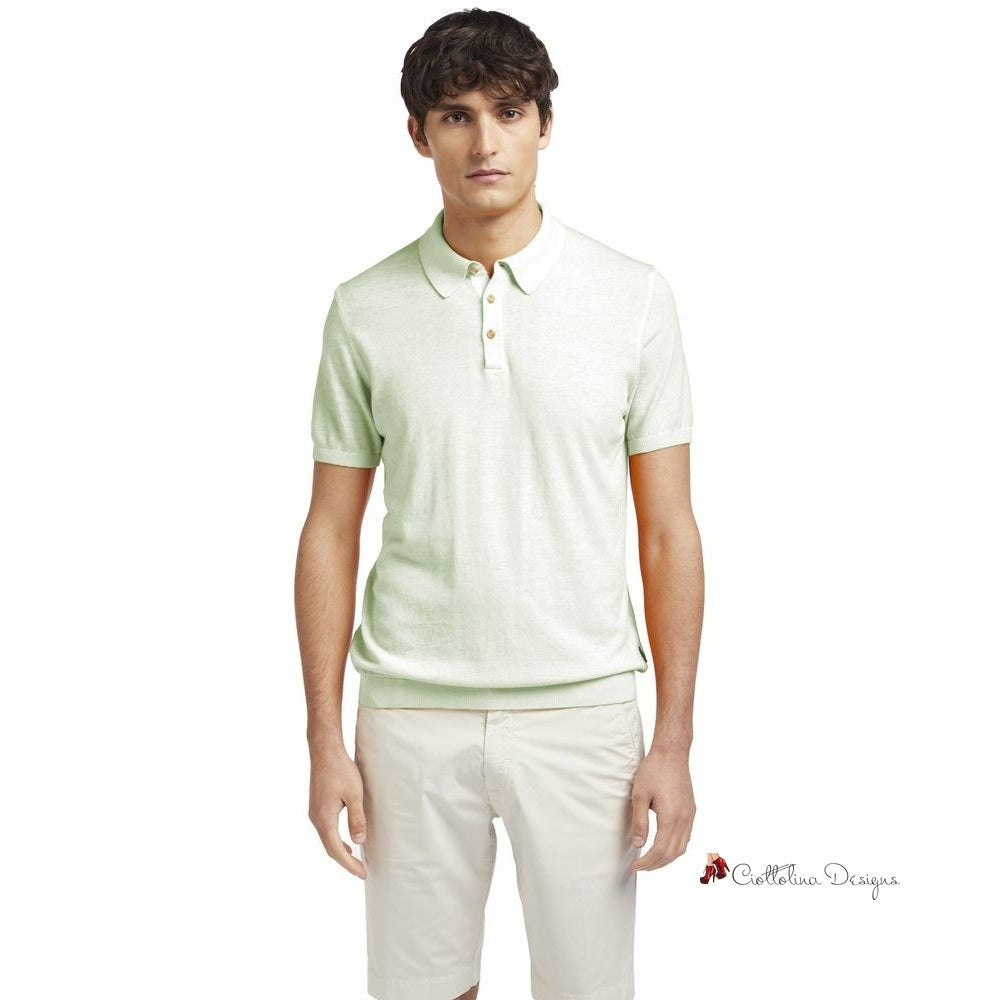 Green Cotton Polo Shirt