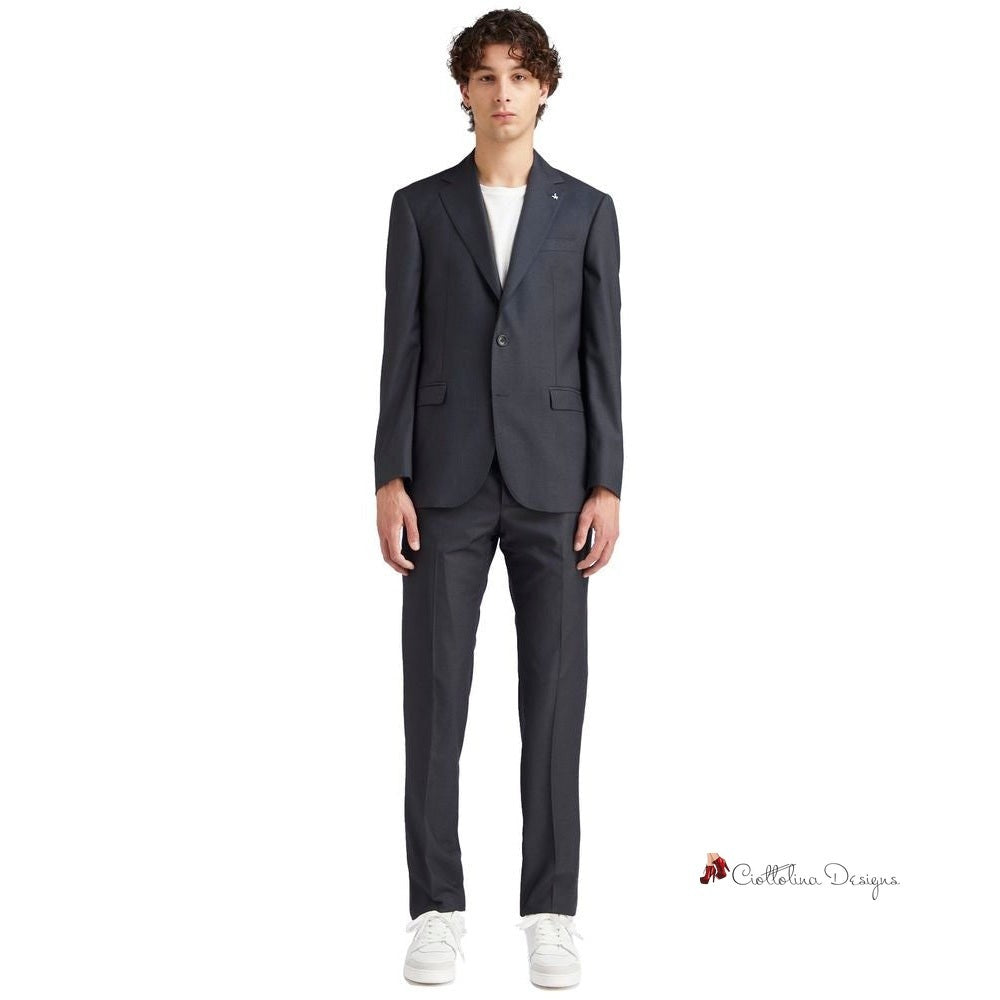 Gray Polyester Suit