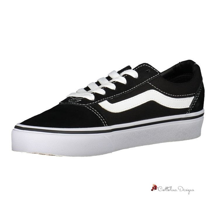 Black Polyester Sneaker