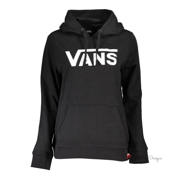 Sleek Black Hooded Fleece Sweatshirt with Logo