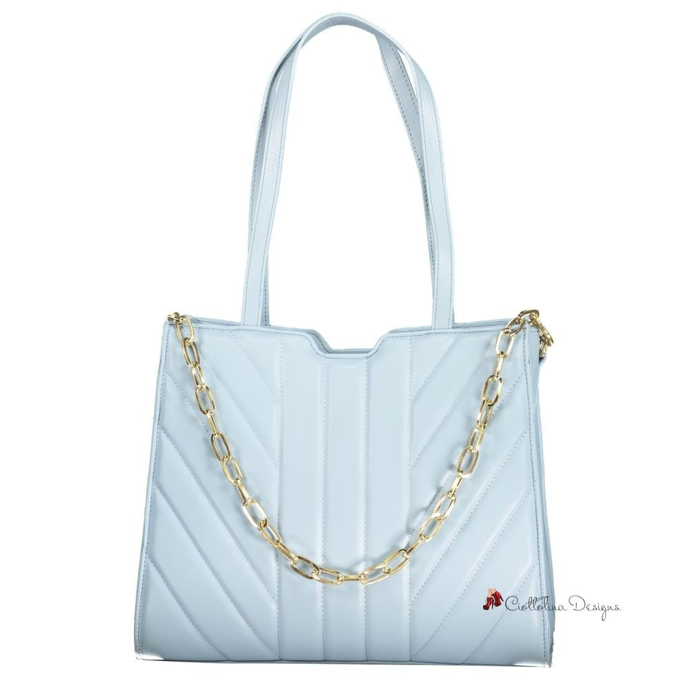 Light Blue Polyethylene Handbag