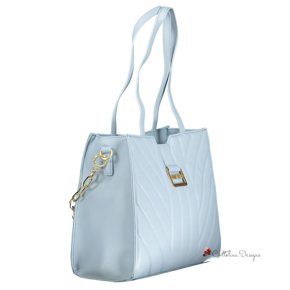 Light Blue Polyethylene Handbag