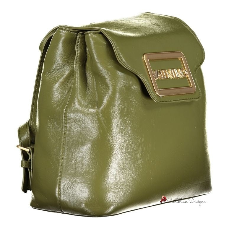 Green Polyethylene Women Backpack