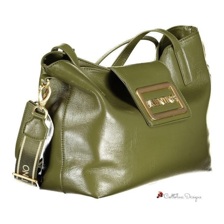 Green Polyethylene Women Handbag