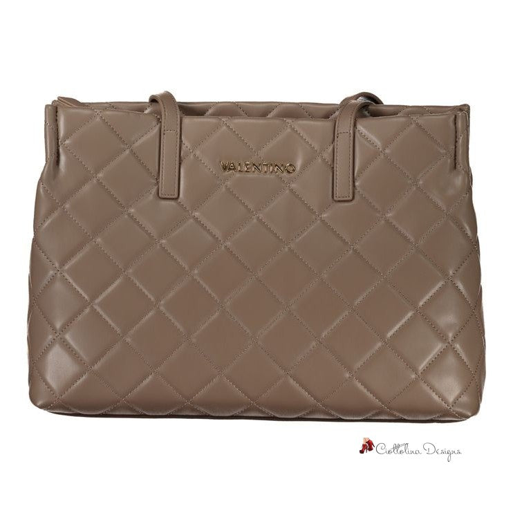 Brown Polyethylene Women Handbag