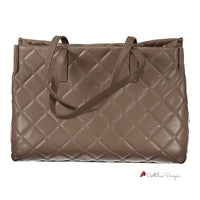 Brown Polyethylene Women Handbag