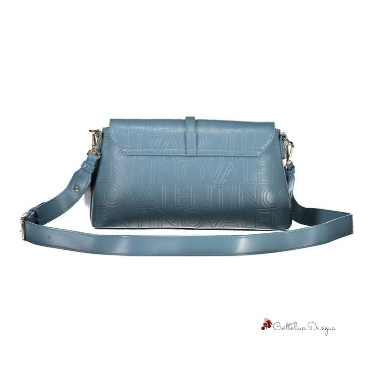 Light Blue Polyethylene Women Handbag