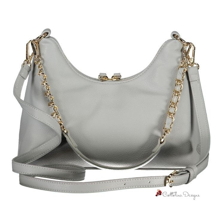 Gray Polyethylene Women Handbag