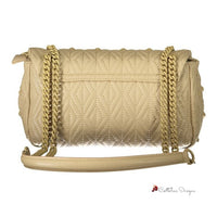 Beige Polyethylene Women Handbag