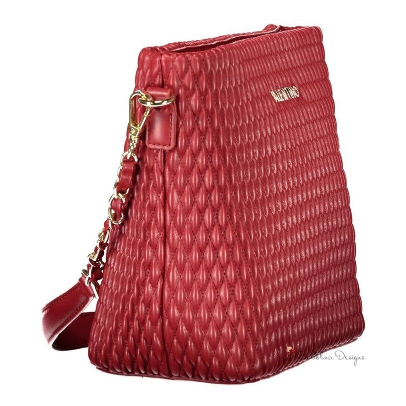 Red Polyethylene Women Handbag