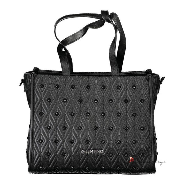 Black Polyethylene Women Handbag