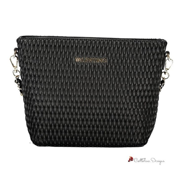 Black Polyethylene Women Handbag