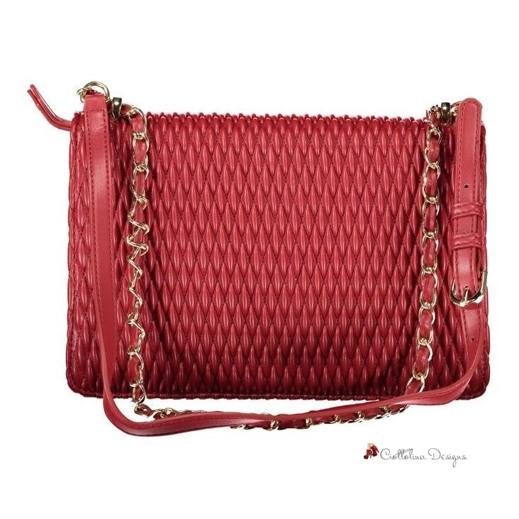 Red Polyethylene Women Handbag