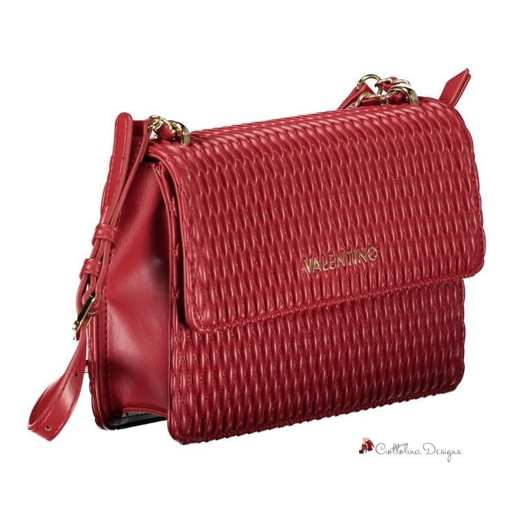 Red Polyethylene Women Handbag