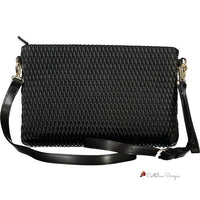 Black Polyethylene Women Handbag