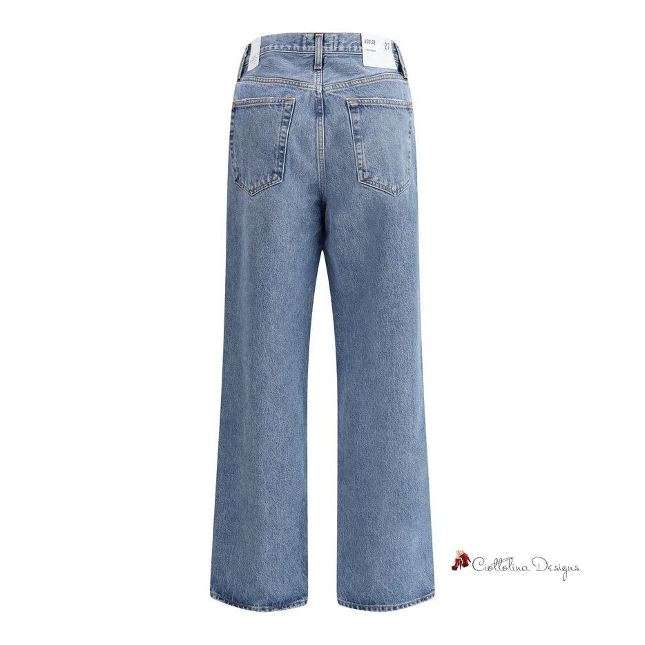 V-waist baggy Jeans