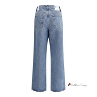 V-waist baggy Jeans