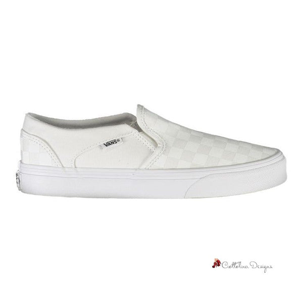 White Polyester Sneaker