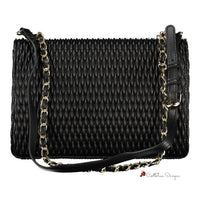 Black Polyethylene Women Handbag