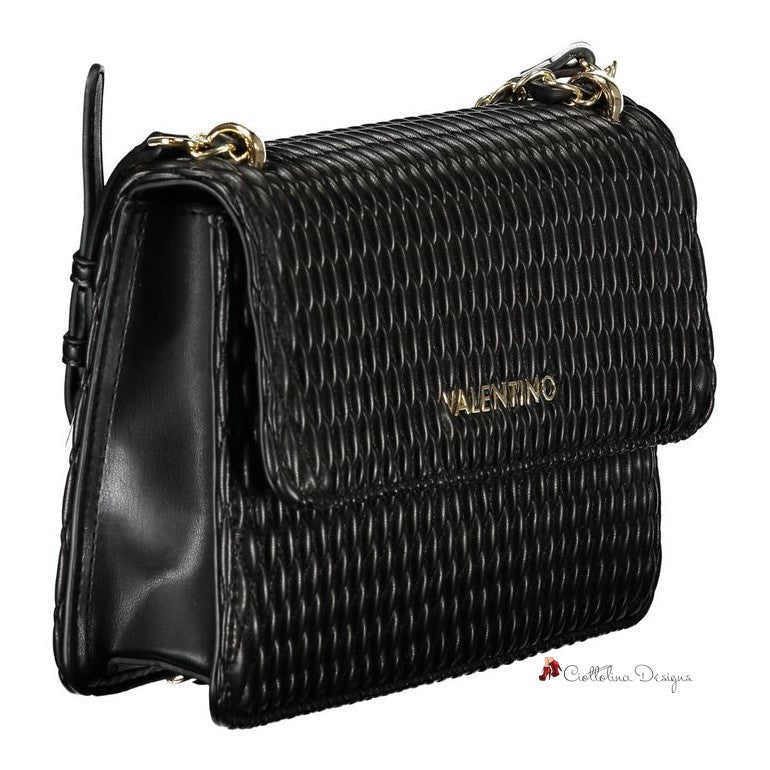 Black Polyethylene Women Handbag