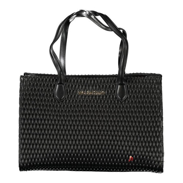 Black Polyethylene Women Handbag