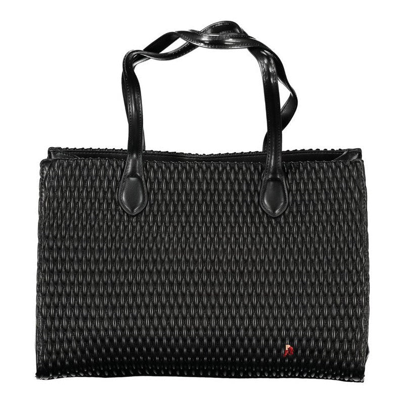 Black Polyethylene Women Handbag