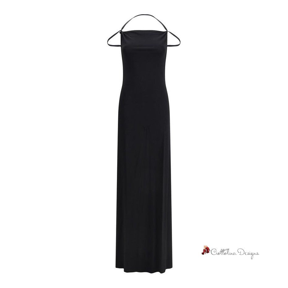 Long Dress with neckline on the back