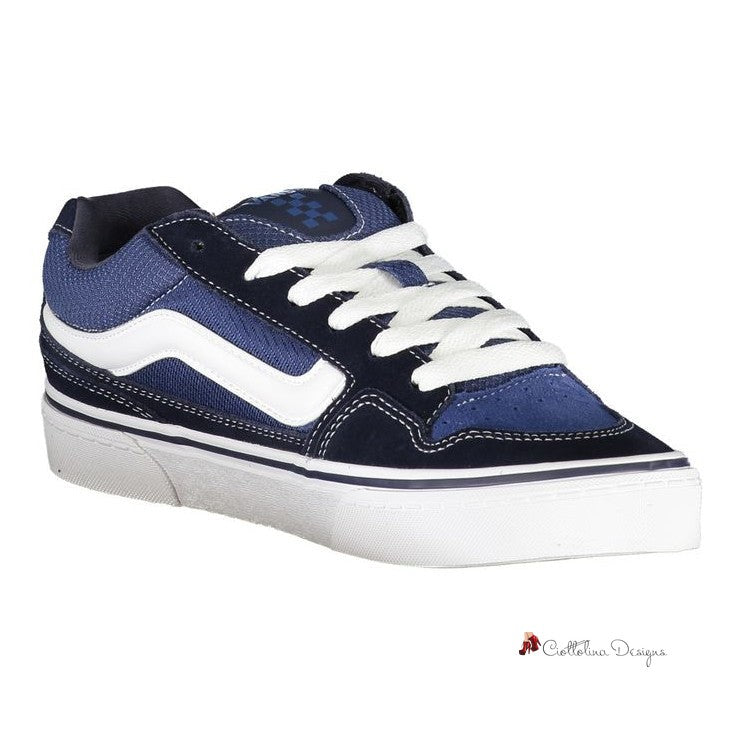 Blue Polyester Sneaker